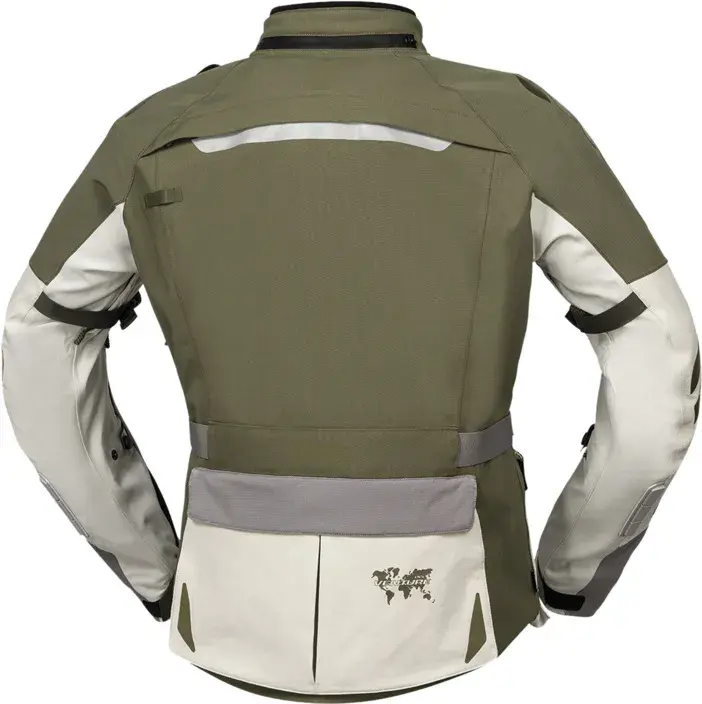 IXS Pánská textilní moto bunda VENTURE-STX 1.0 šedo olivově zelená