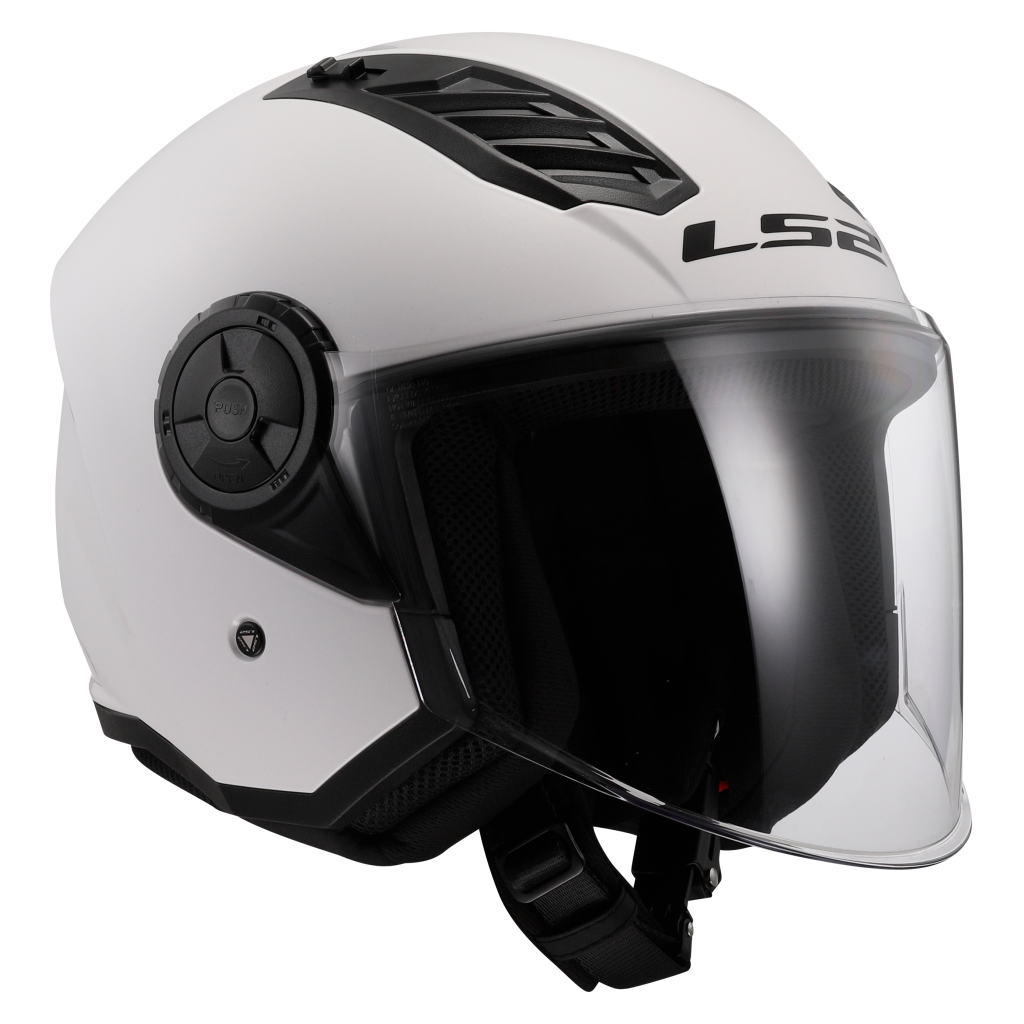 LS2 Otevřená moto přilba OF616 AIRFLOW II SOLID GLOSS WHITE
