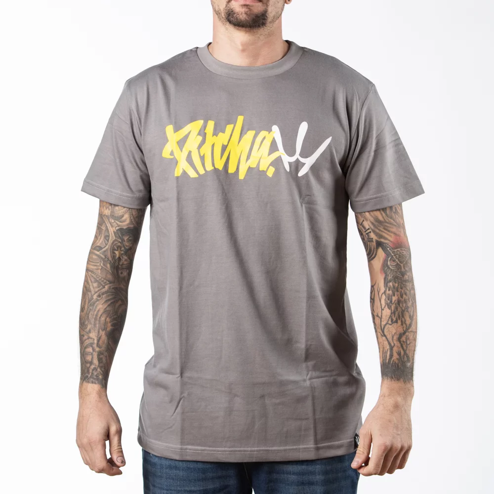 PITCHA Tričko CAMEL TOE grey yellow