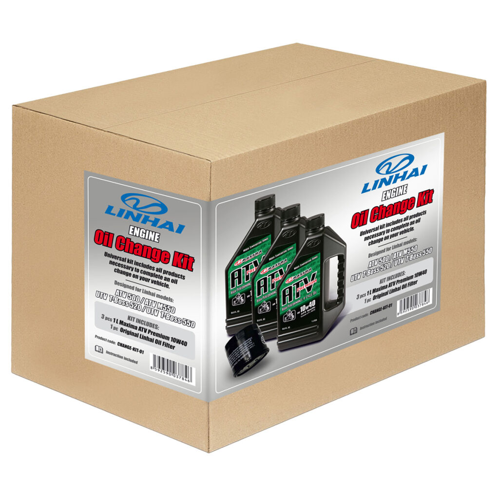Sada na výměnu motorového oleje + filtr - Linhai 500, M550, M550L, T-Boss 520, 550