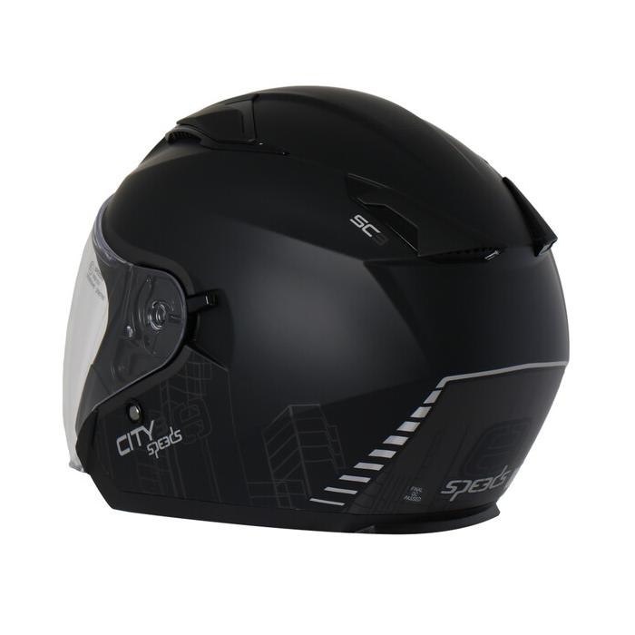 SPEEDS skúrtová moto přilba City III Black