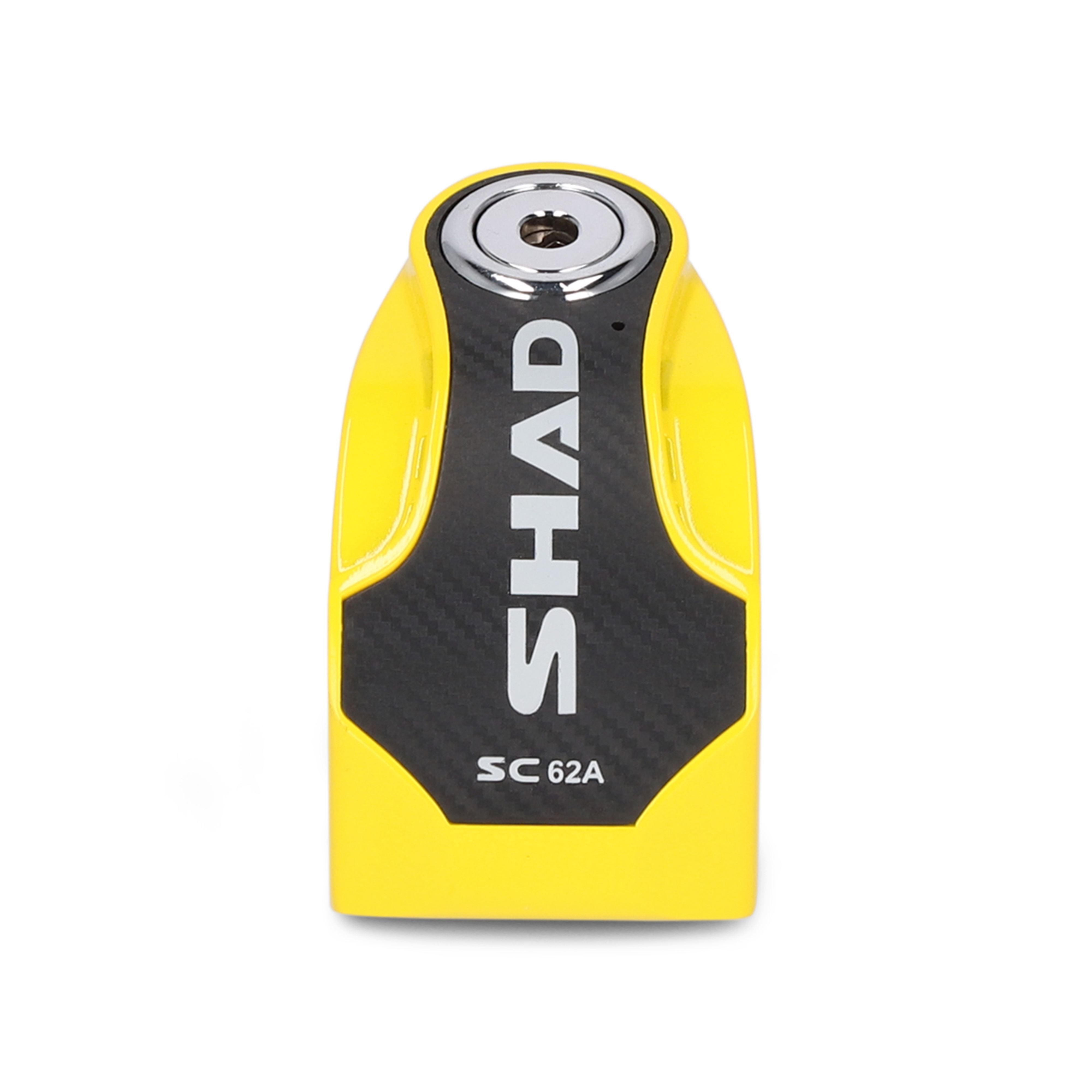 Zámek na kotouč s alarmem SHAD C0S6203A SC62A žlutá pin 10mm
