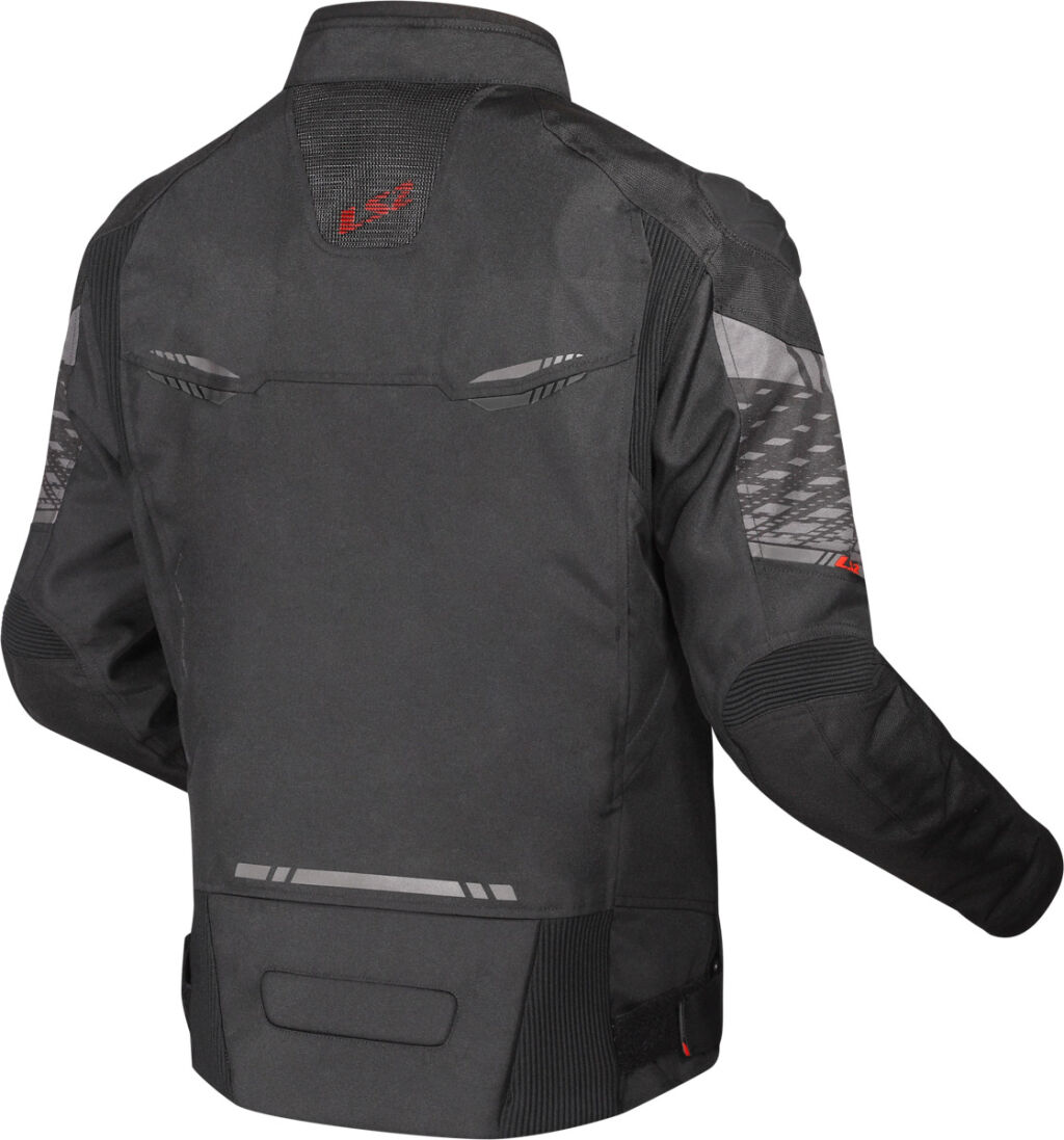LS2 APEX Dámská moto bunda BLACK DARK GREY
