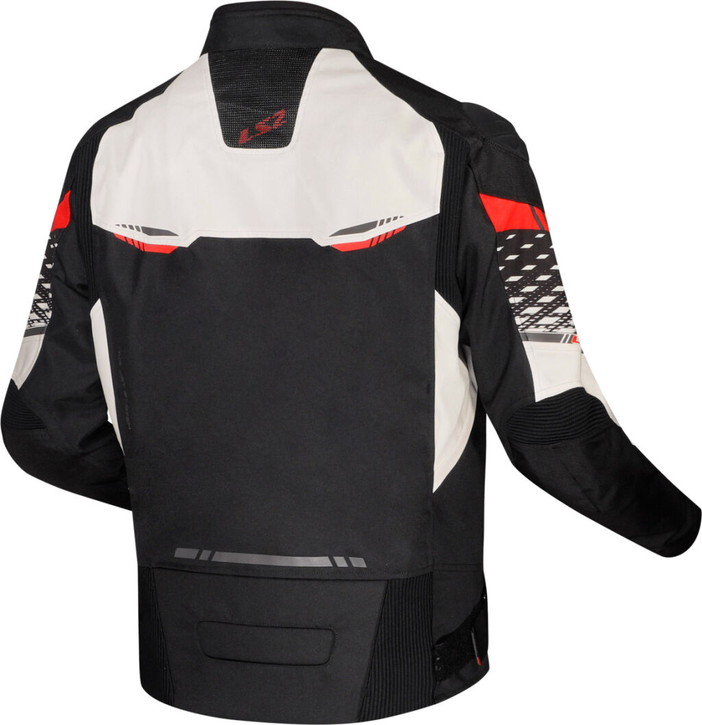 LS2 Pánská moto bunda APEX MAN JACKET BLACK WHITE RED