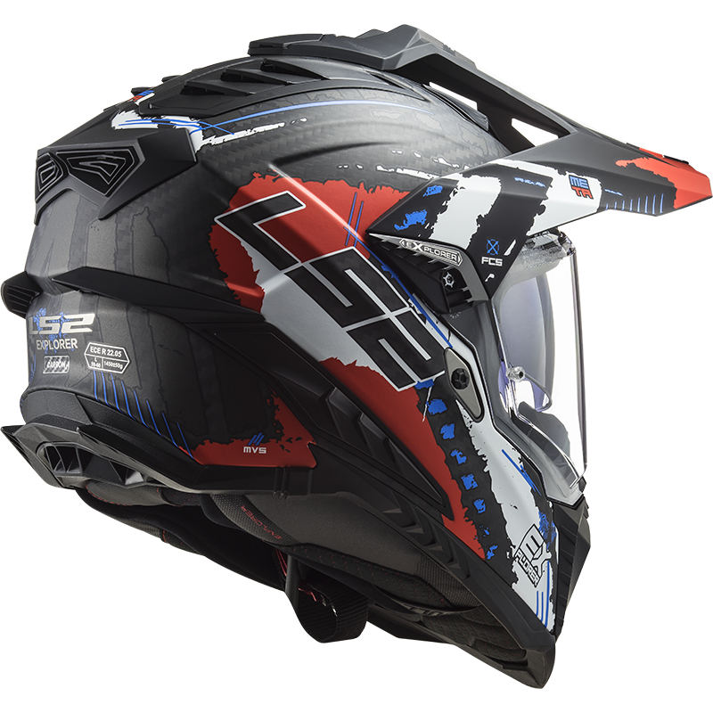 LS2 Enduro moto přilba MX701 Explorer C EXTEND Matt Red