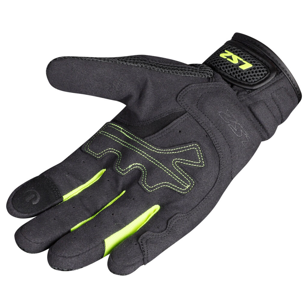 LS2 Pánské textilní moto rukavice KUBRA GLOVES BLACK YELLOW