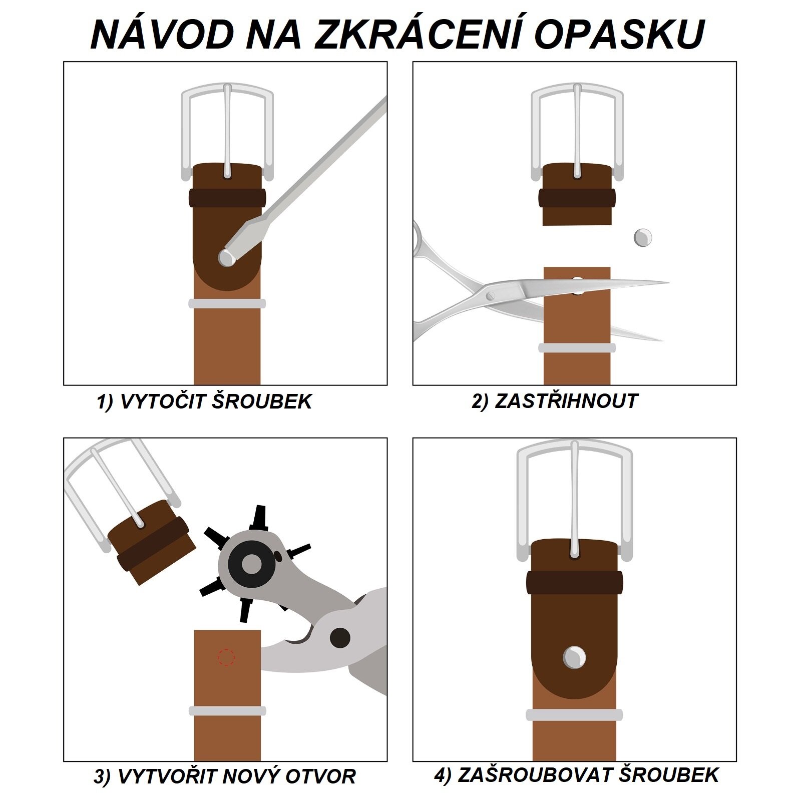 Opasek CFMOTO (hnědý)