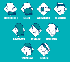 CFMOTO Šátek bandana modrý