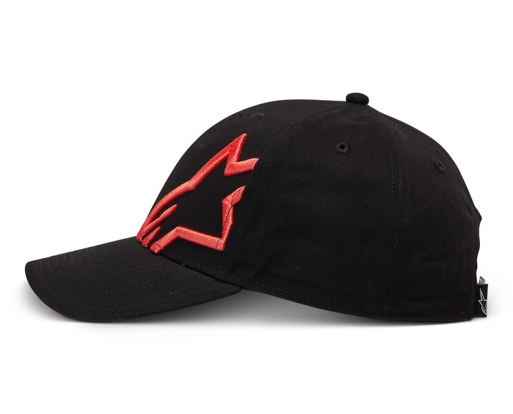 ALPINESTARS kšiltovka CORP SNAP 2 HAT černá červená fluo