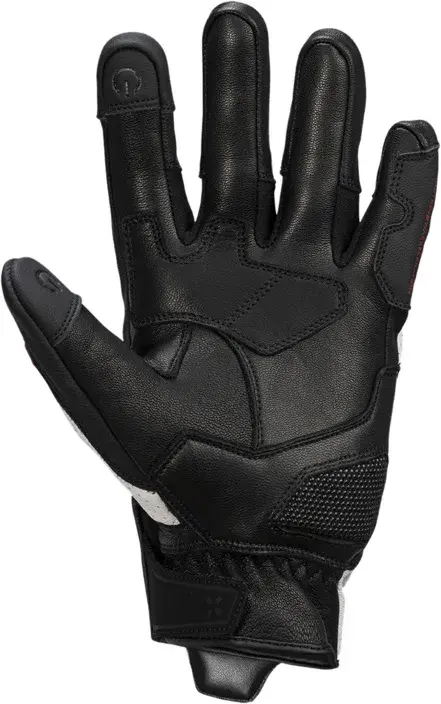 iXS Pánské kožené rukavice RAPID 1.0 černo bílo červená