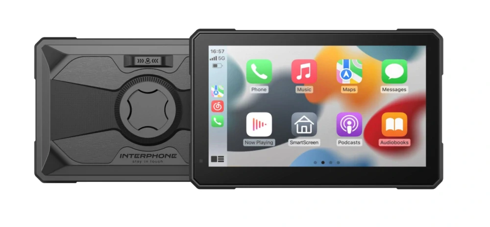 Interphone displej RIDESYNC 70 Essential - Apple CarPlay a Android Auto pro motocykly + stínítko zdarma