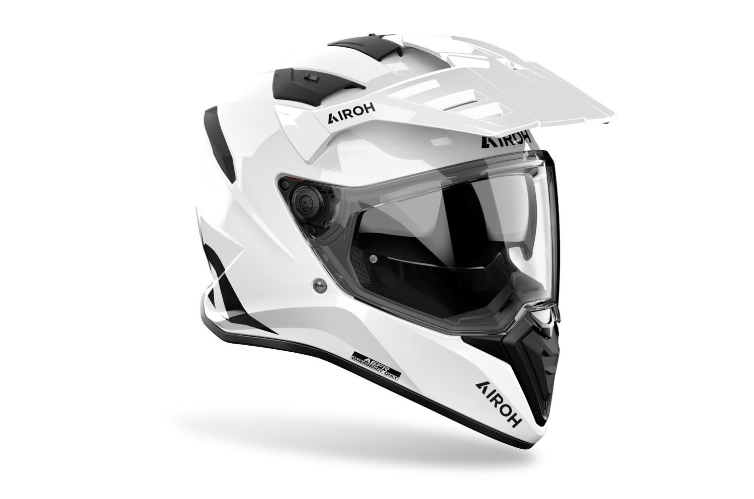 AIROH Enduro moto přilba BANDIT Color, bílá lesklá