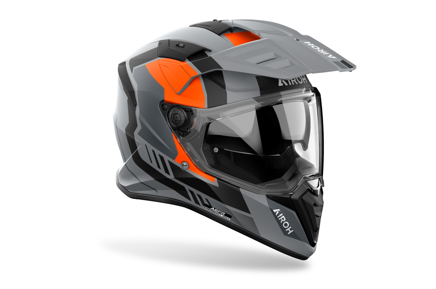 AIROH Enduro moto přilba BANDIT Horn oranžová matná