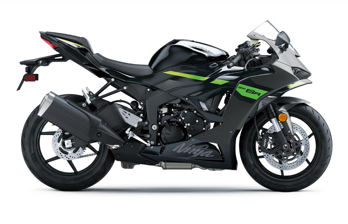 KAWASAKI NINJA ZX-6R MY26 Metallic Matte Graphenesteel Gray / Metallic Spark Black / Lime Green (GY2)