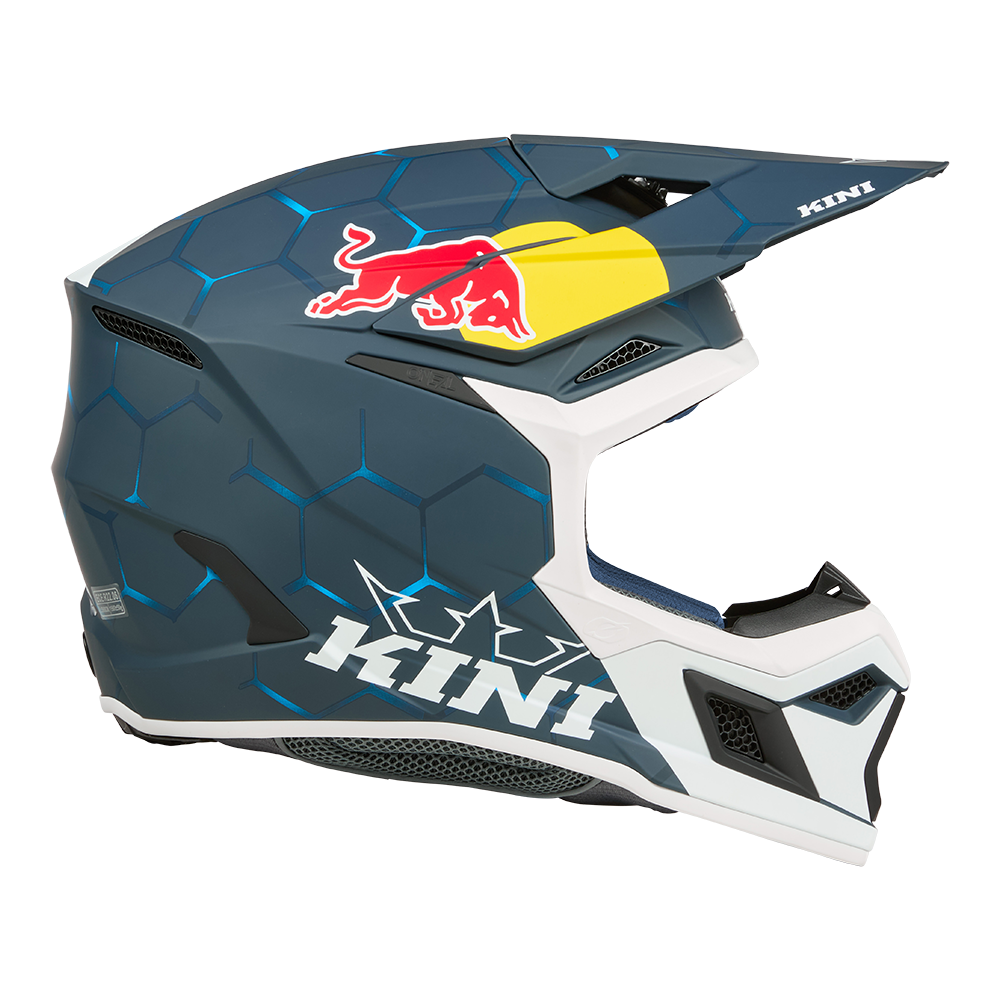 Moto helma KINI Red Bull MX3 Helmet 1.0 modrá/bílá