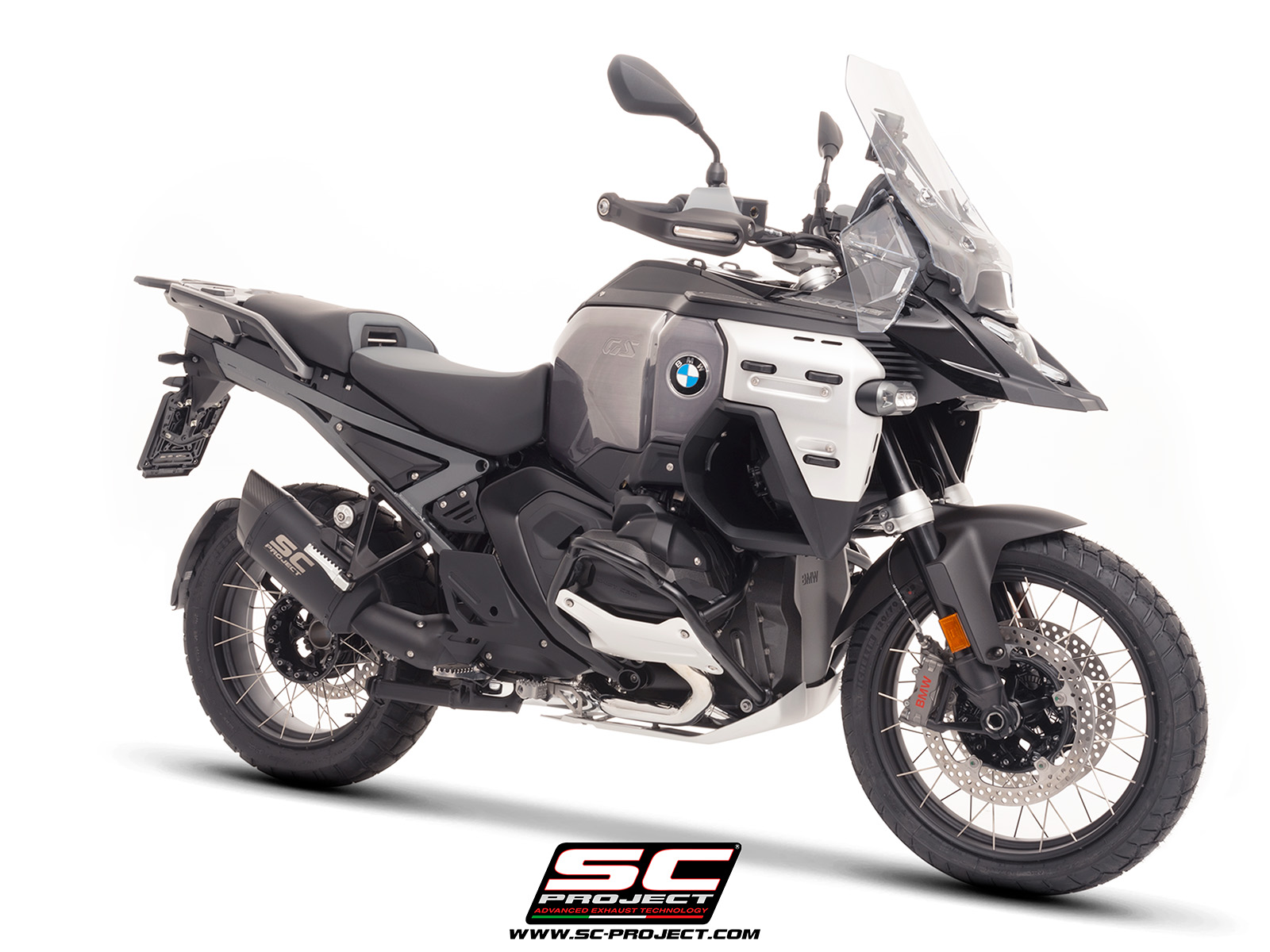 SC-PROJECT titanový výfuk matně černý Adventure-R BMW R 1300 GS Adventure 2025 E5+