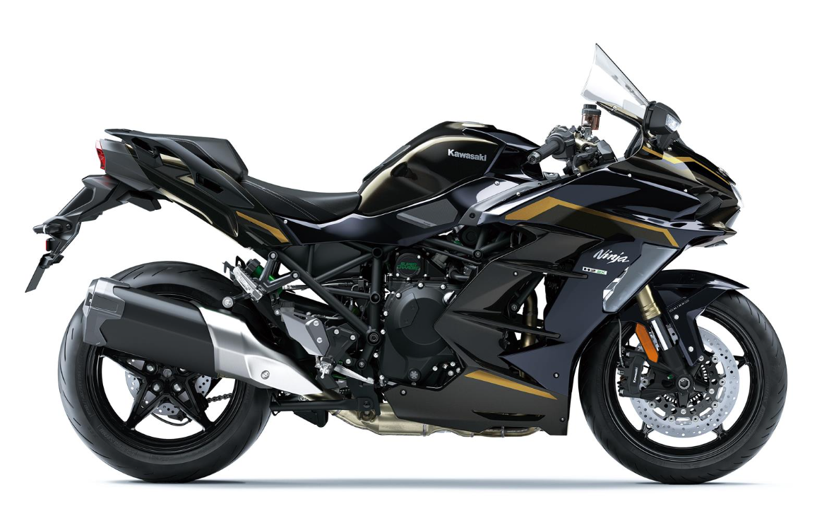 KAWASAKI NINJA H2 SX MY26  Metallic Brilliant Golden Black / Metallic Diablo Black