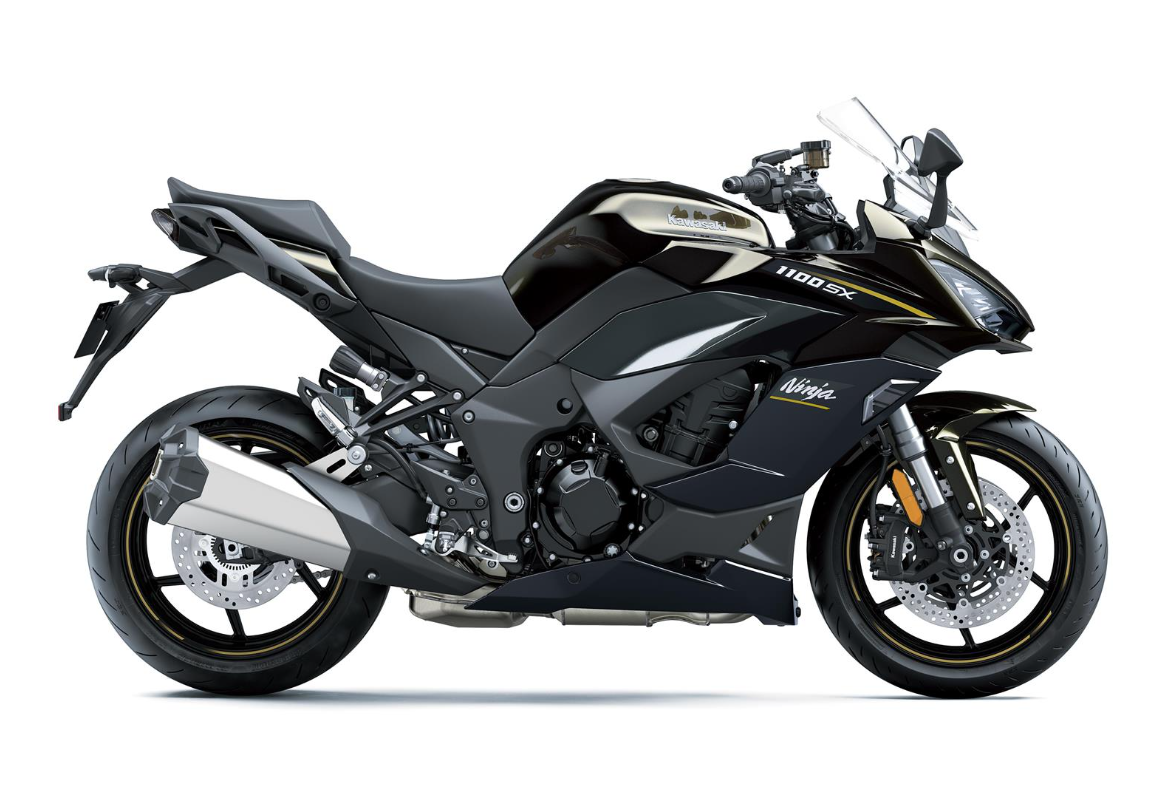 KAWASAKI NINJA 1100SX MY26 Metallic Brilliant Golden Black / Metallic Carbon Gray