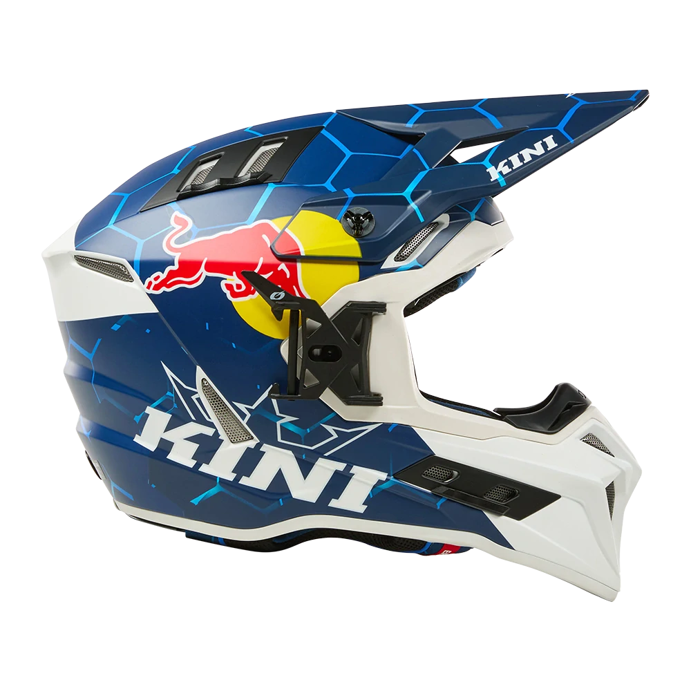 Moto helma KINI Red Bull EXC Helmet 1.0 modrá/bílá