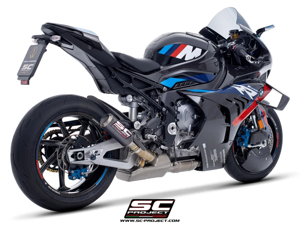 SC-PROJECT Výfuk z uhlíkových vláken CR-T s mřížkou proti kamenům BMW M 1000 RR (25) E5+