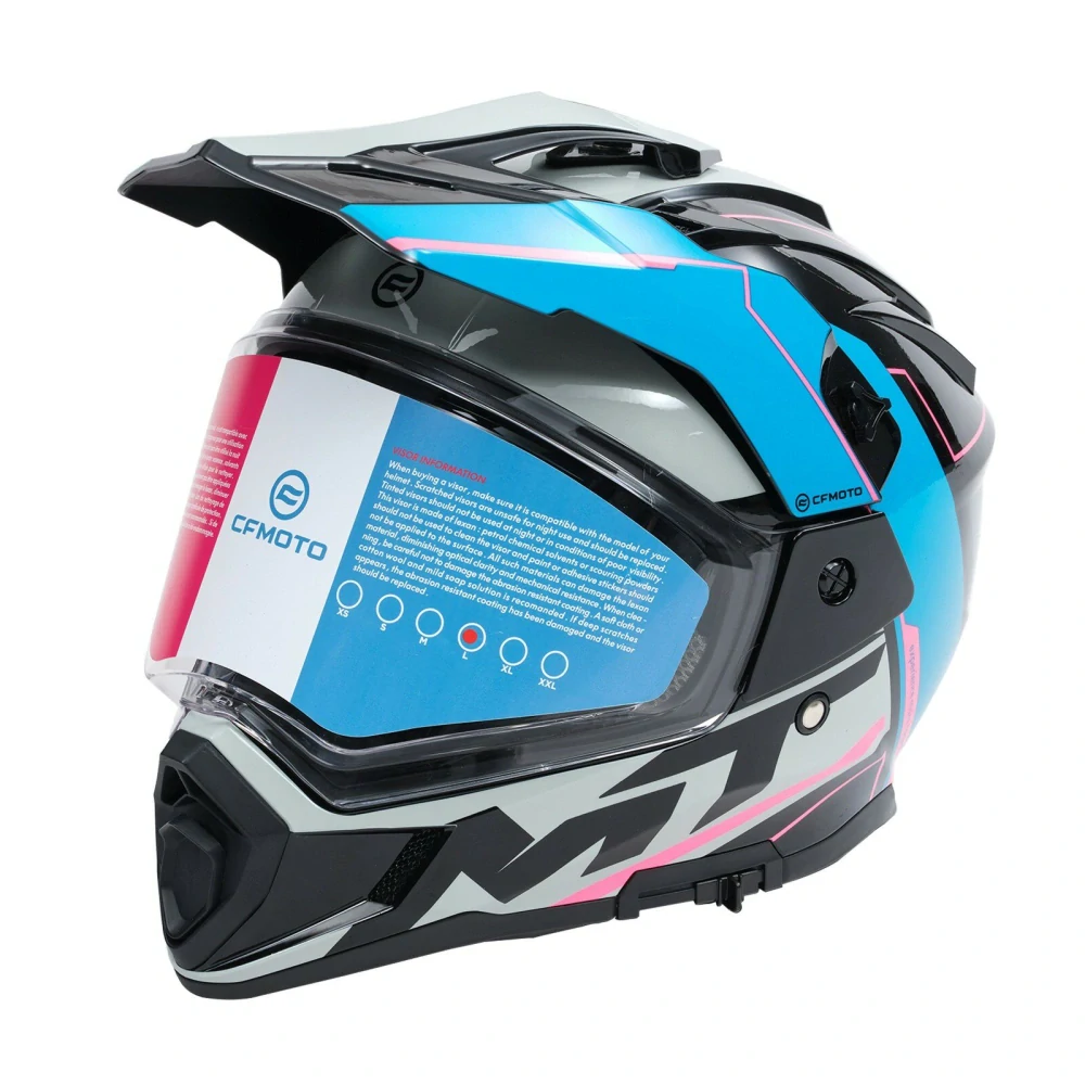 Enduro helma CFMOTO MT černá modrá růžová