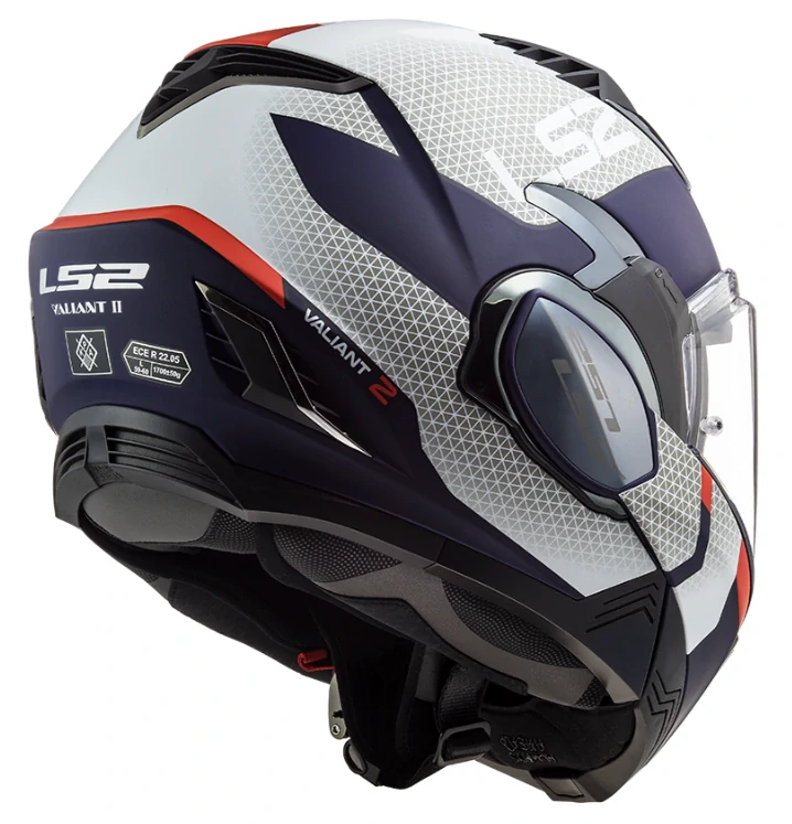 Překlápěcí moto helma LS2 FF900 Valiant 2 Citius lesklá bílá/modrá