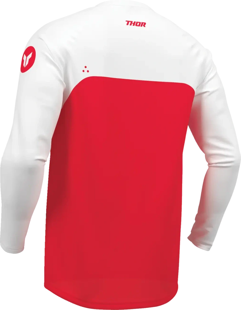 Dětský moto dres THOR Youth Ridemode Menace Jersey červená/bílá