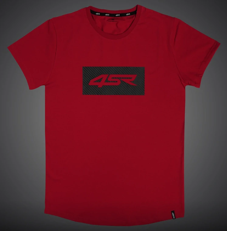 4SR Tričko Logo Carbon Red
