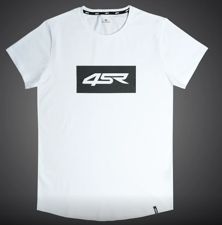 4SR Tričko Logo Carbon White