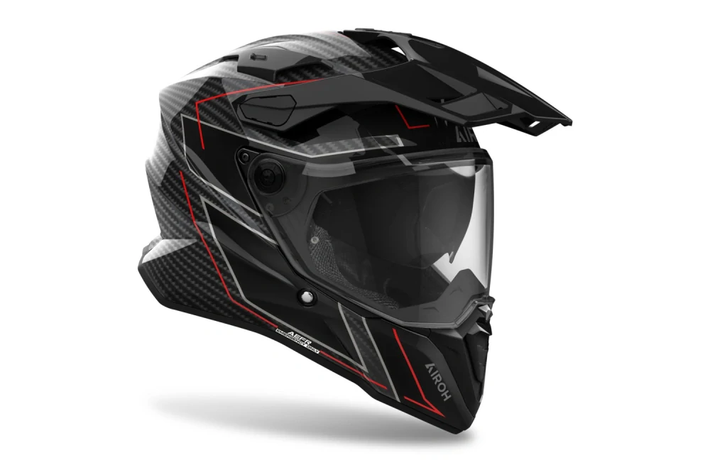 AIROH Enduro moto přilba COMMANDER 2 Carbon Stylish lesklá