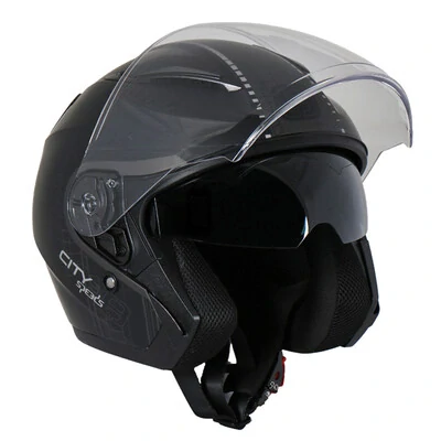 SPEEDS skúrtová moto přilba City III Graphic Black/titan matt