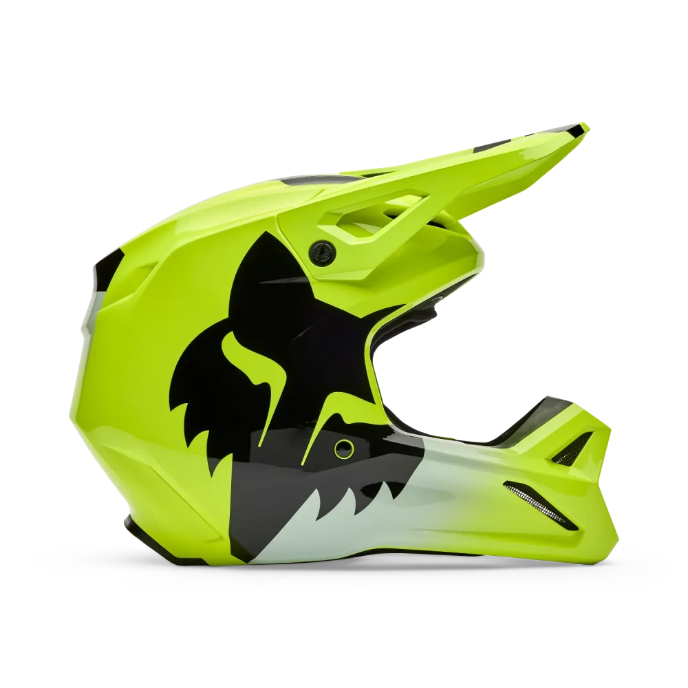 Pánská moto helma FOX V1 Shield žlutá fluo