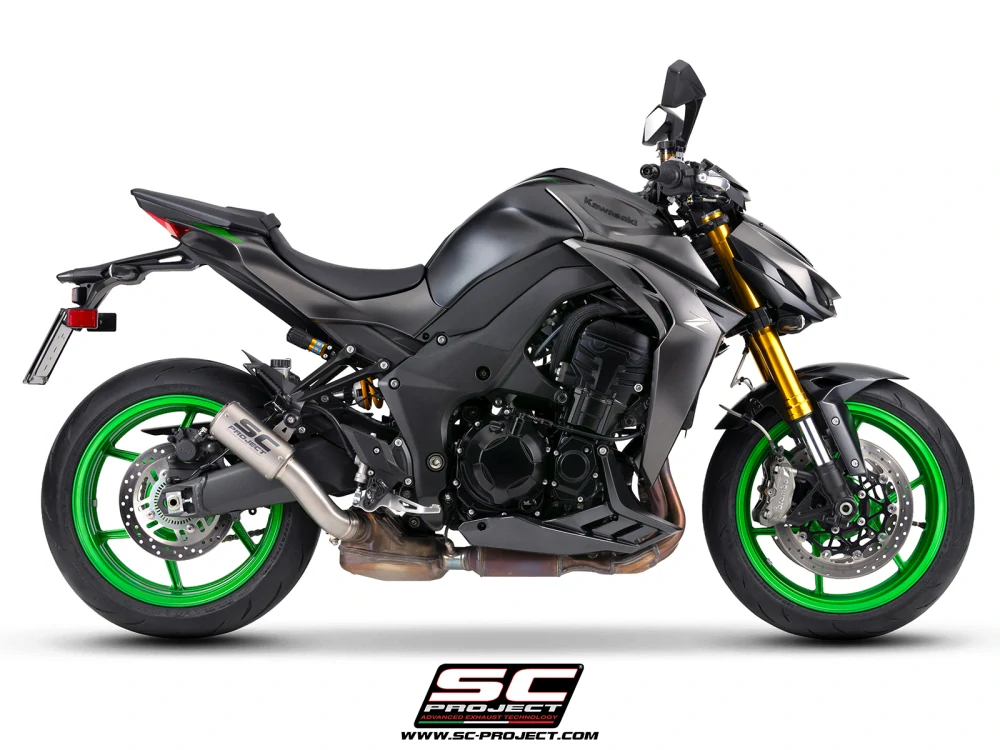 SC-PROJECT Kawasaki Z1100-SE 2026 Titanový výfuk CR-T s mřížkou proti kamenům