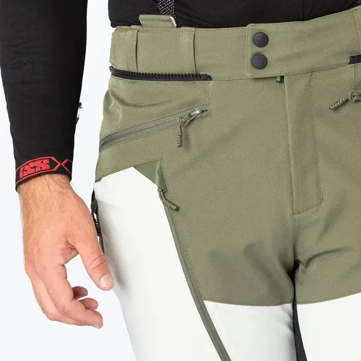 iXS pánské textilní moto kalhoty VENTURE-AIR 1.0 světle šedá-olivová