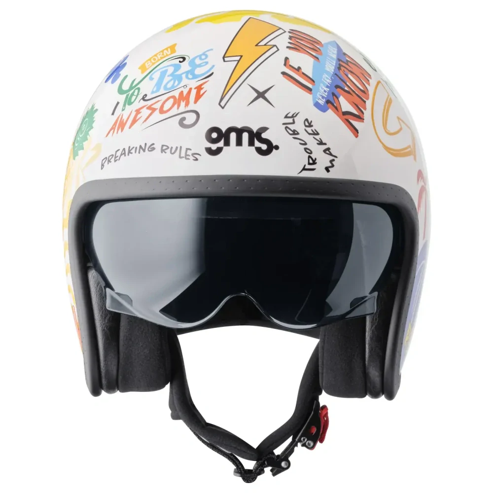 GMS Otevřená helma RIDE & SURF bílo-žluto-modrá