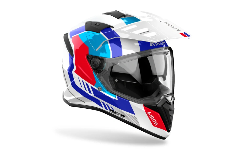 AIROH moto přilba BANDIT Horn bílá lesklá