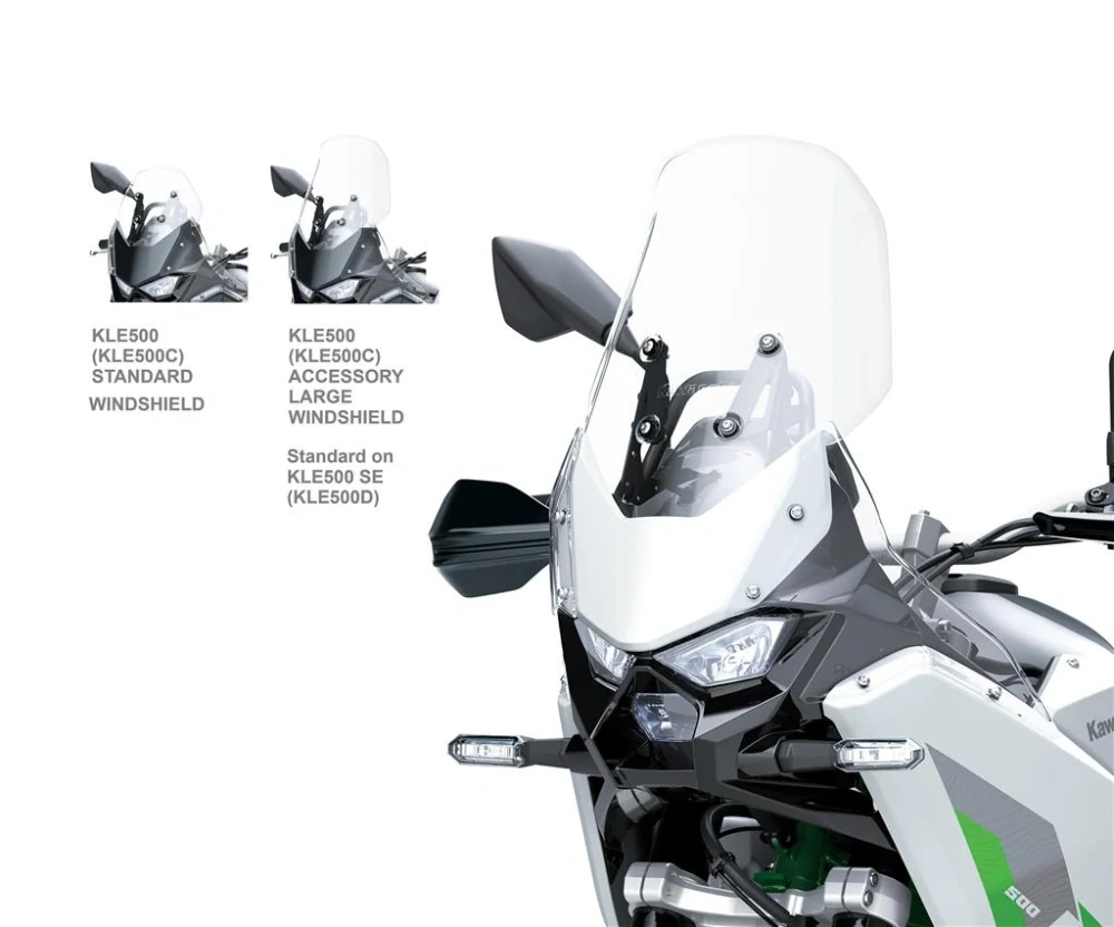 Turistické plexi (čiré) pro KAWASAKI KLE500