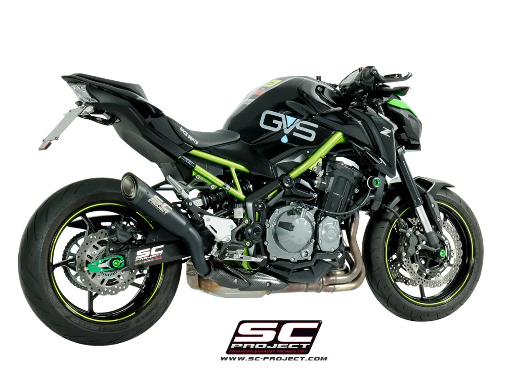 SC-PROJECT KAWASAKI Z900 A2 (2017-2020) Titanový výfuk S1, matně černý EURO 4