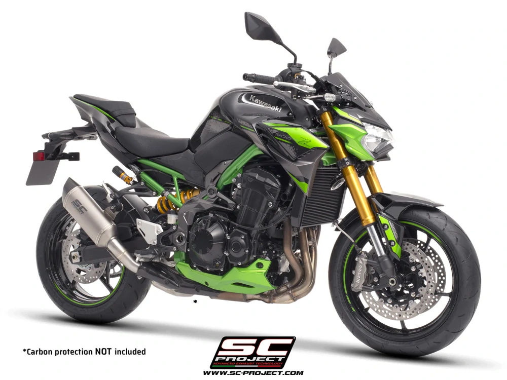SC-PROJECT KAWASAKI Z900 A2 (2017-2020) Titanový výfuk SC1-S (BEZ tepelné ochrany z uhlíkových vláken) EURO 4
