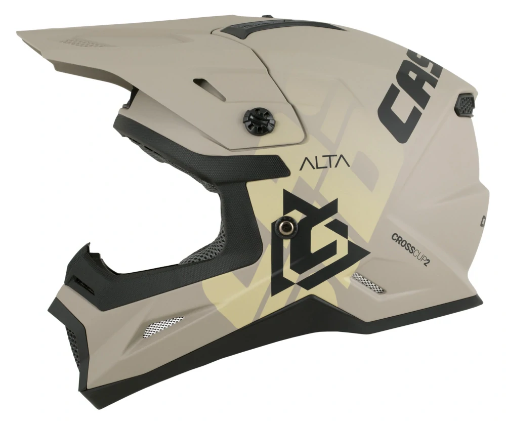 CASSIDA Dětská motocrosová přilba Cross Cup Alta Junior, písková/matná/šedá