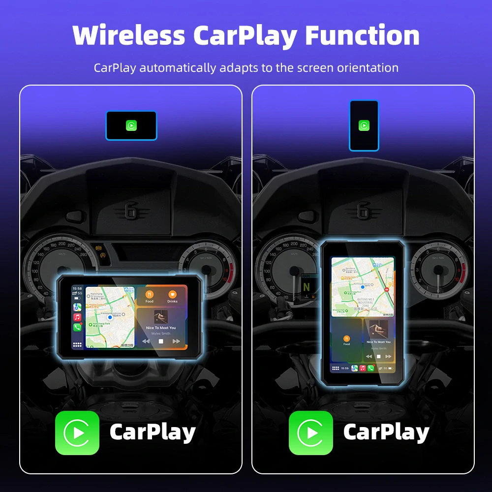 Zrcadlení telefonu DB5 - Apple CarPlay a Android Auto pro motocykly