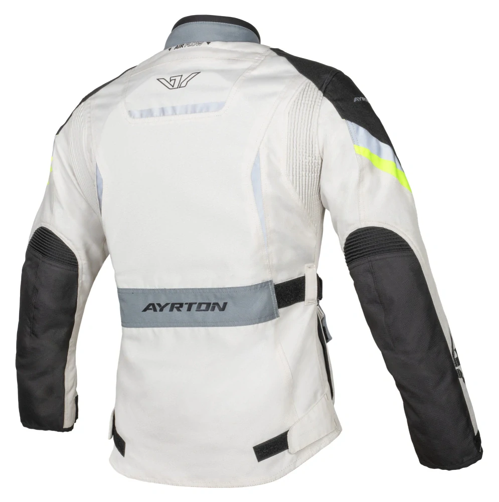 AYRTON Dámská moto bunda Teressa II Svězle šedá/žlutá fluo/šedá/černá