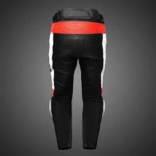 4SR Pánské kožené moto kalhoty TR 3 Neon