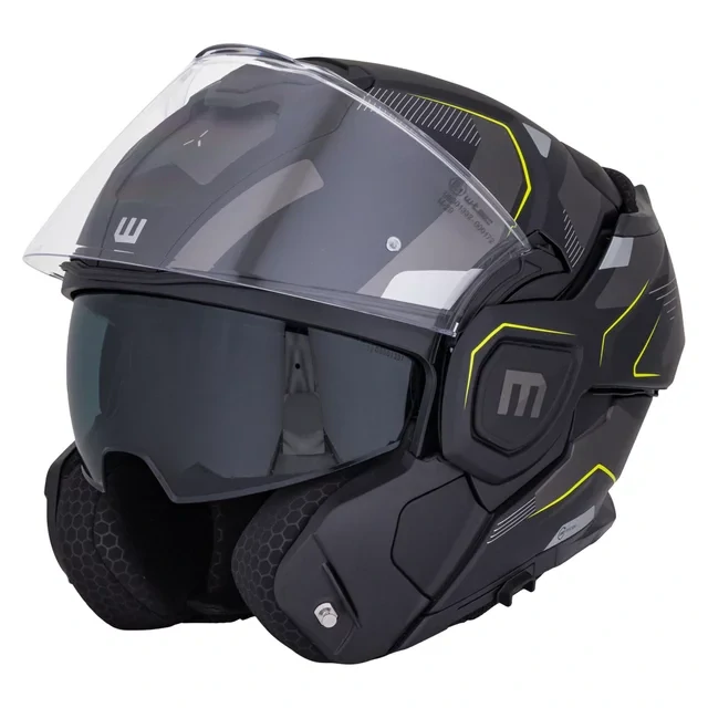 W-TEC překlopná helma ZOROZ matná černá/fluo žlutá