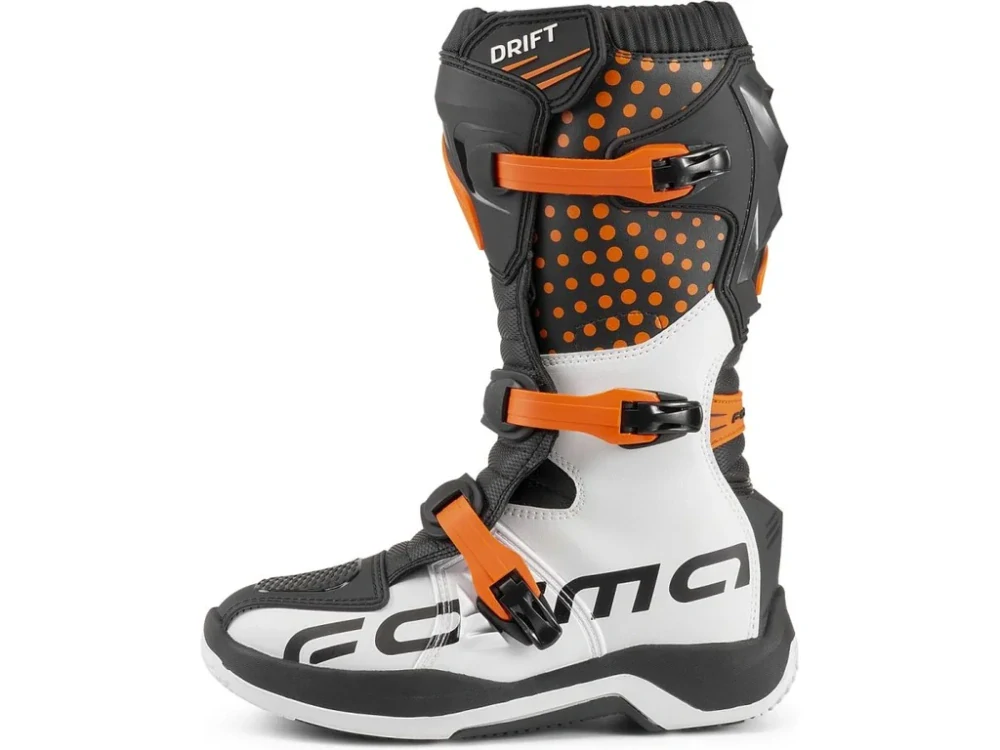 FORMA Dětské moto boty DRIFT černo/oranžovo/bílé