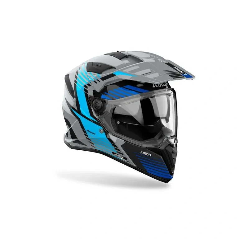 AIROH Enduro moto přilba BANDIT Spicy modrá lesklá