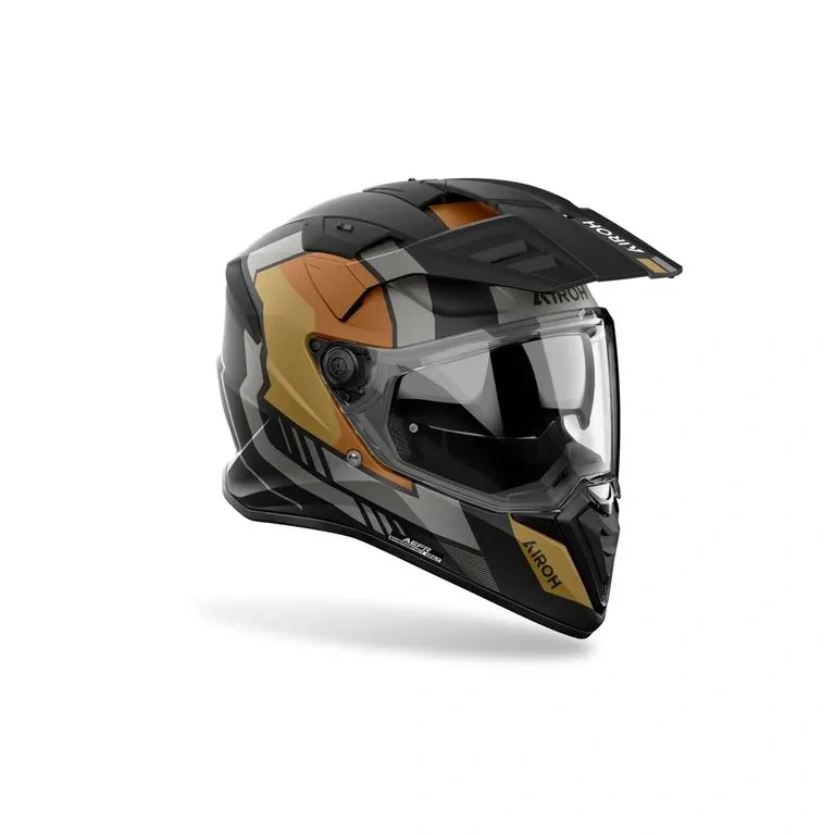 AIROH Enduro moto přilba BANDIT HORN zlatá matná