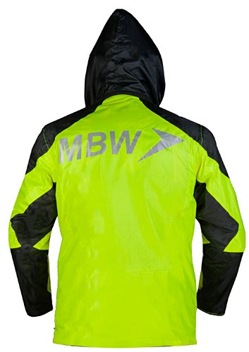 MBW Nepromokavá bunda pláštěnka green 15 fluo