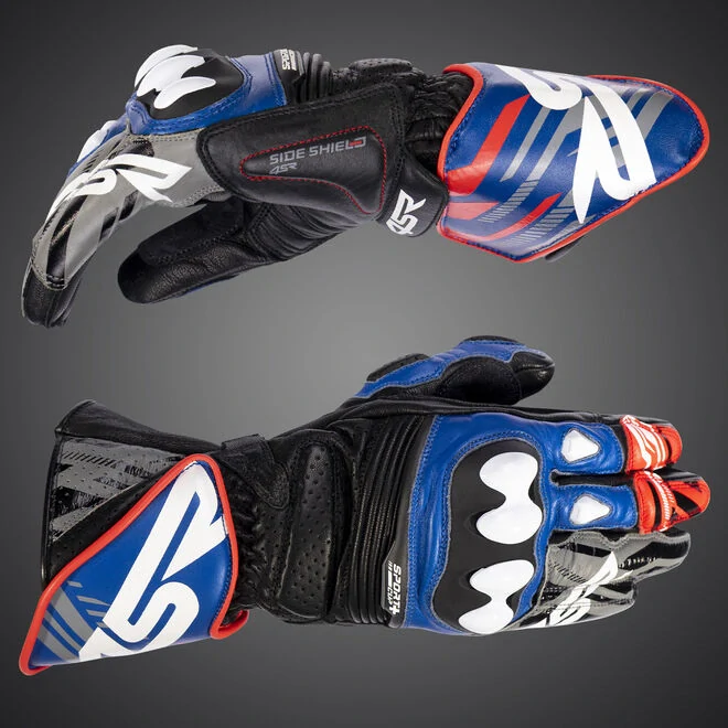 4SR Pánské kožené moto rukavice SPORT CUP PLUS EVO BLUE