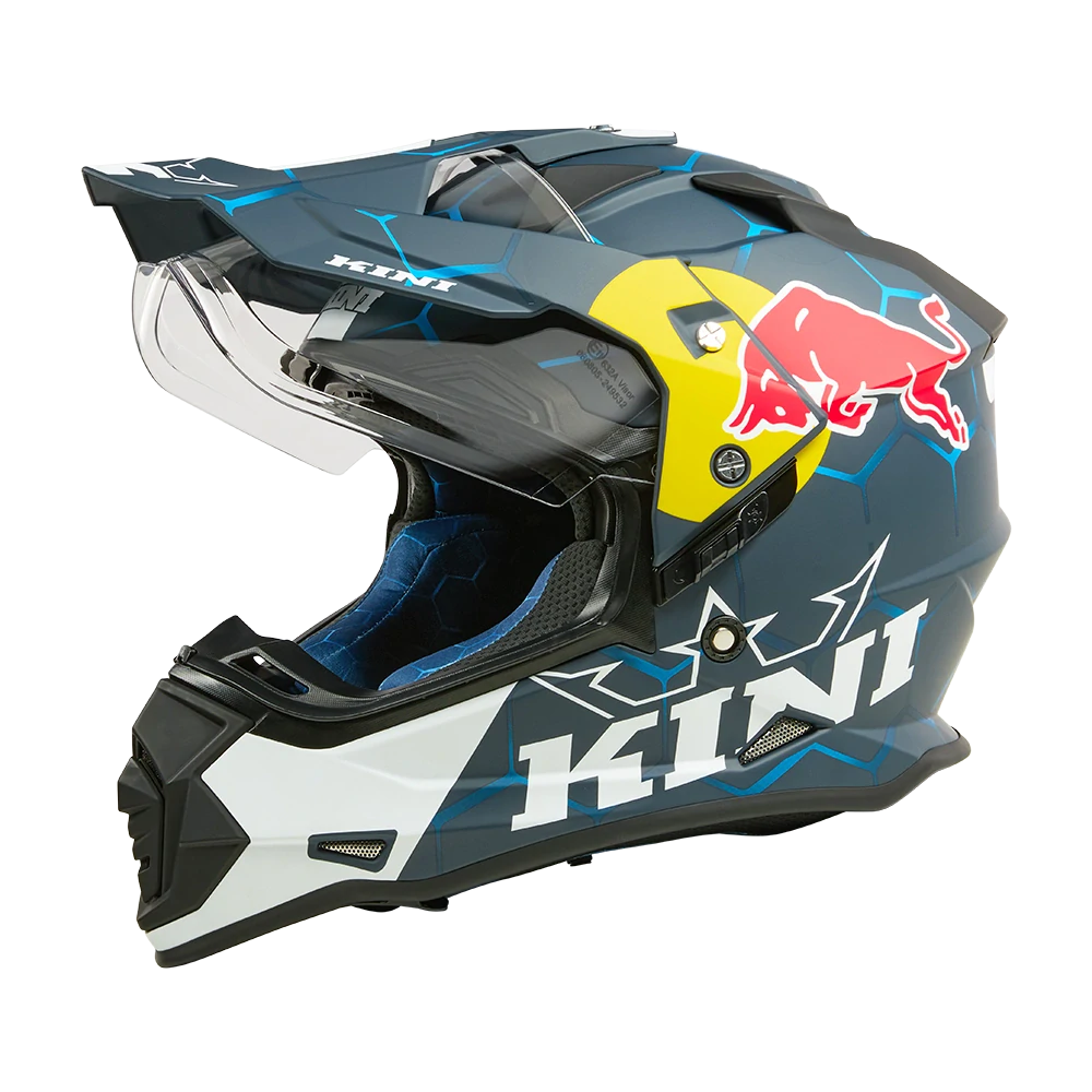 KINI moto helma ADV KINI Red Bull modrá/bílá